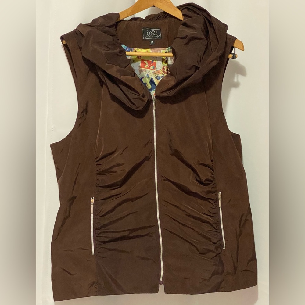 ubu Brown Vest with two inner pockets